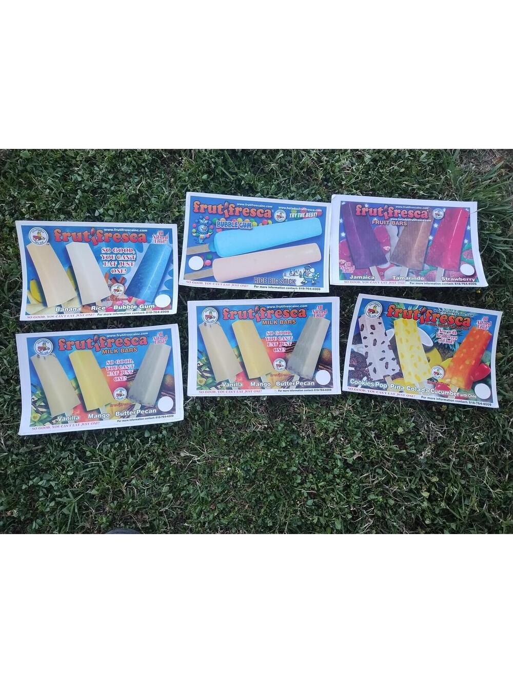 Vintage Mexican ice cream truck stickers 8x5